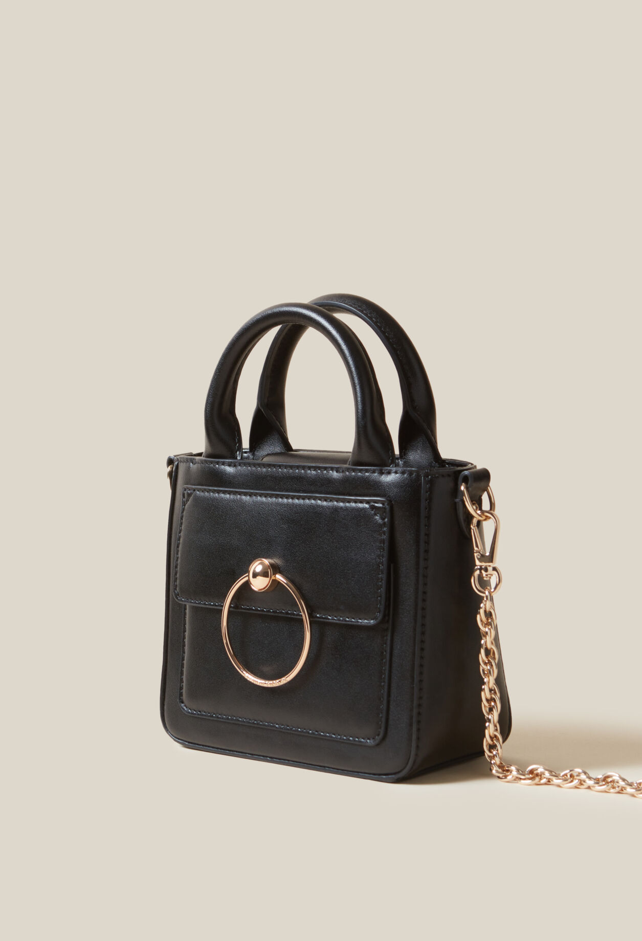 Mini sac Anouck cuir lisse chaîne