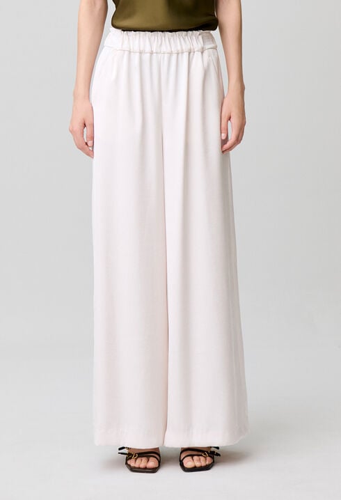Pantalon fluide satin&eacute;