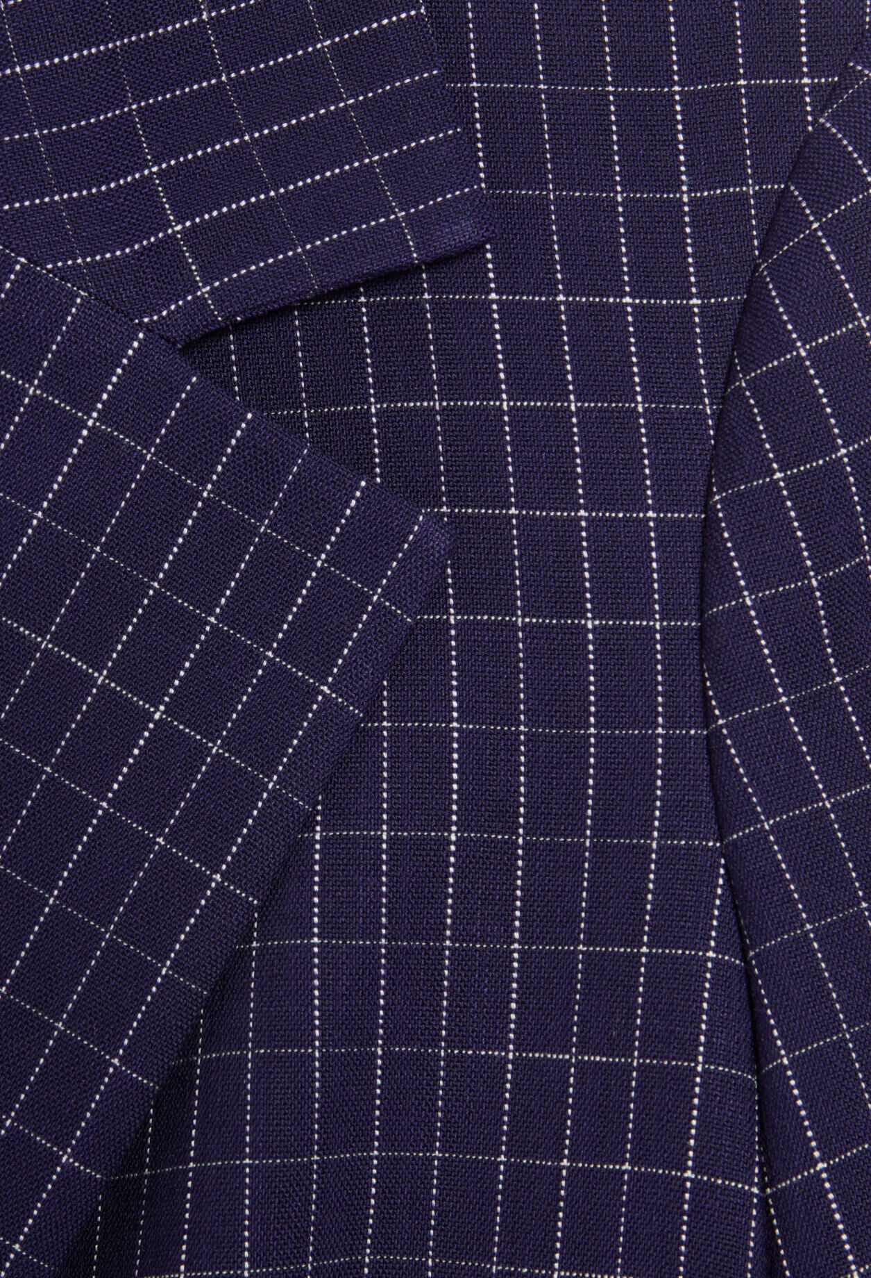 Veste tailleur carreaux indigo