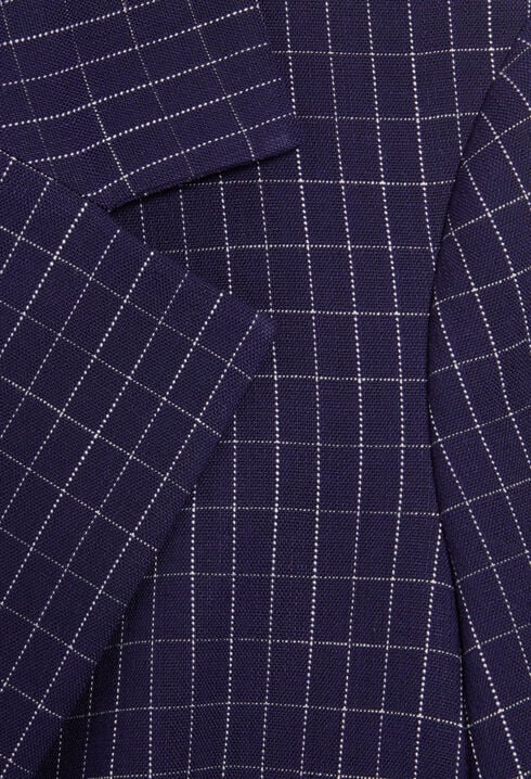Veste tailleur carreaux indigo