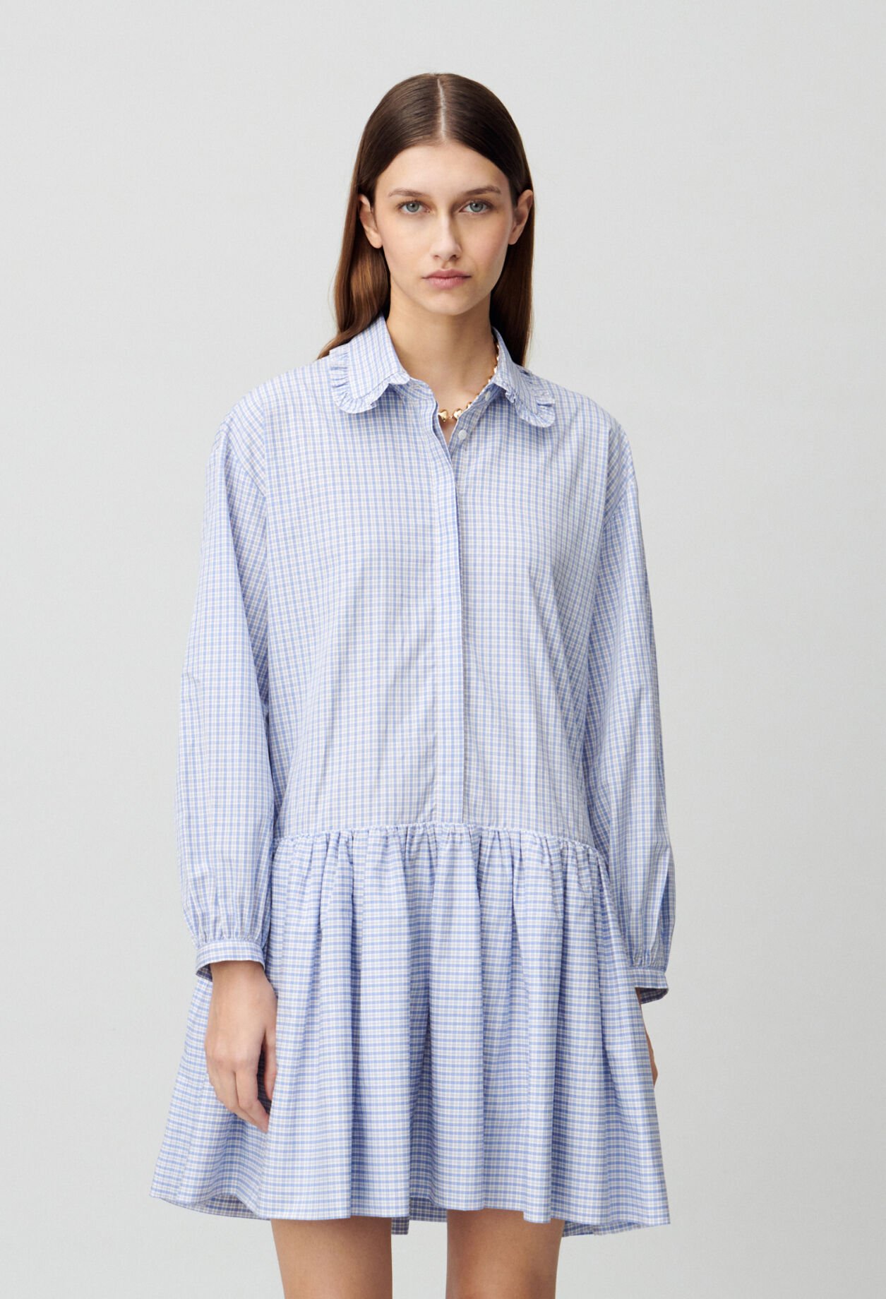 Robe babydoll à carreaux