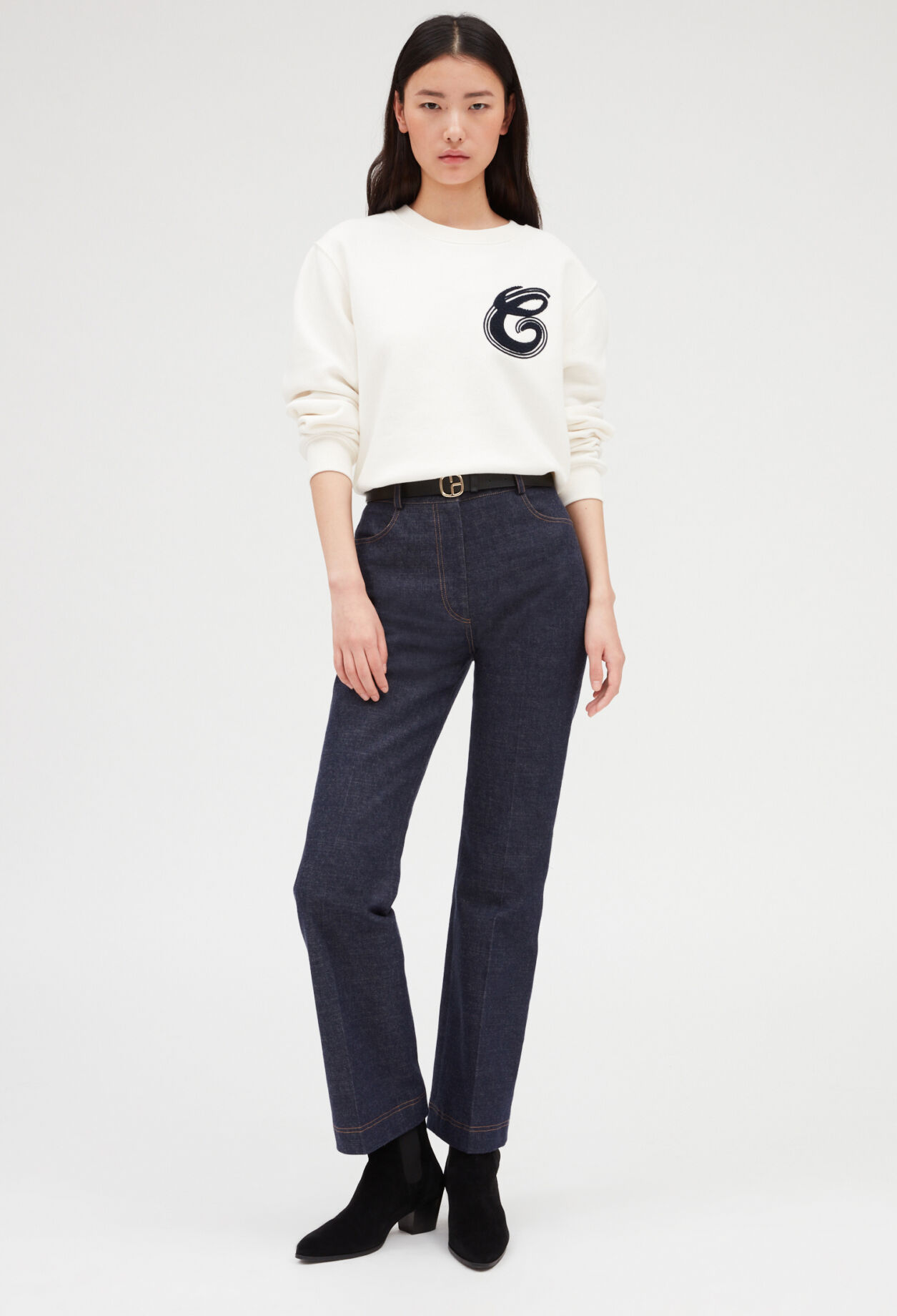 Sweatshirt écru patch C