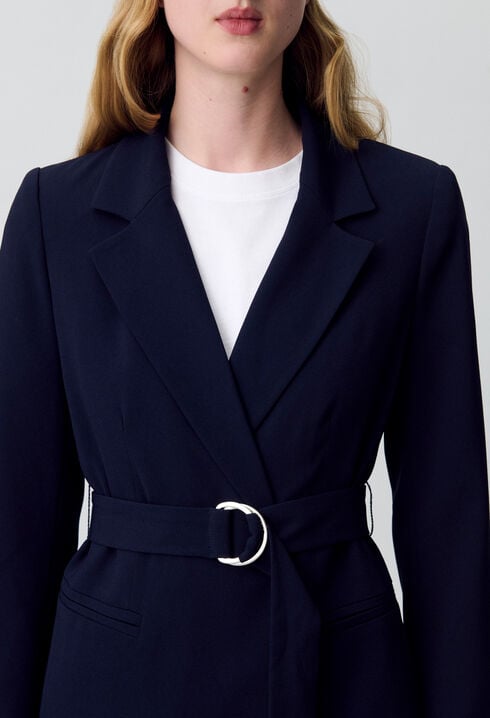 Veste tailleur ceinturée