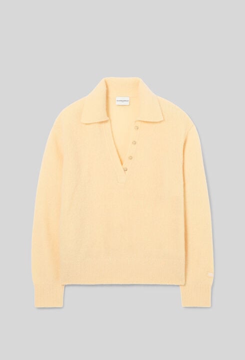 Pull d&eacute;contract&eacute; maille poilue