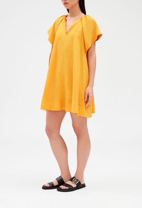 Robe courte jaune 