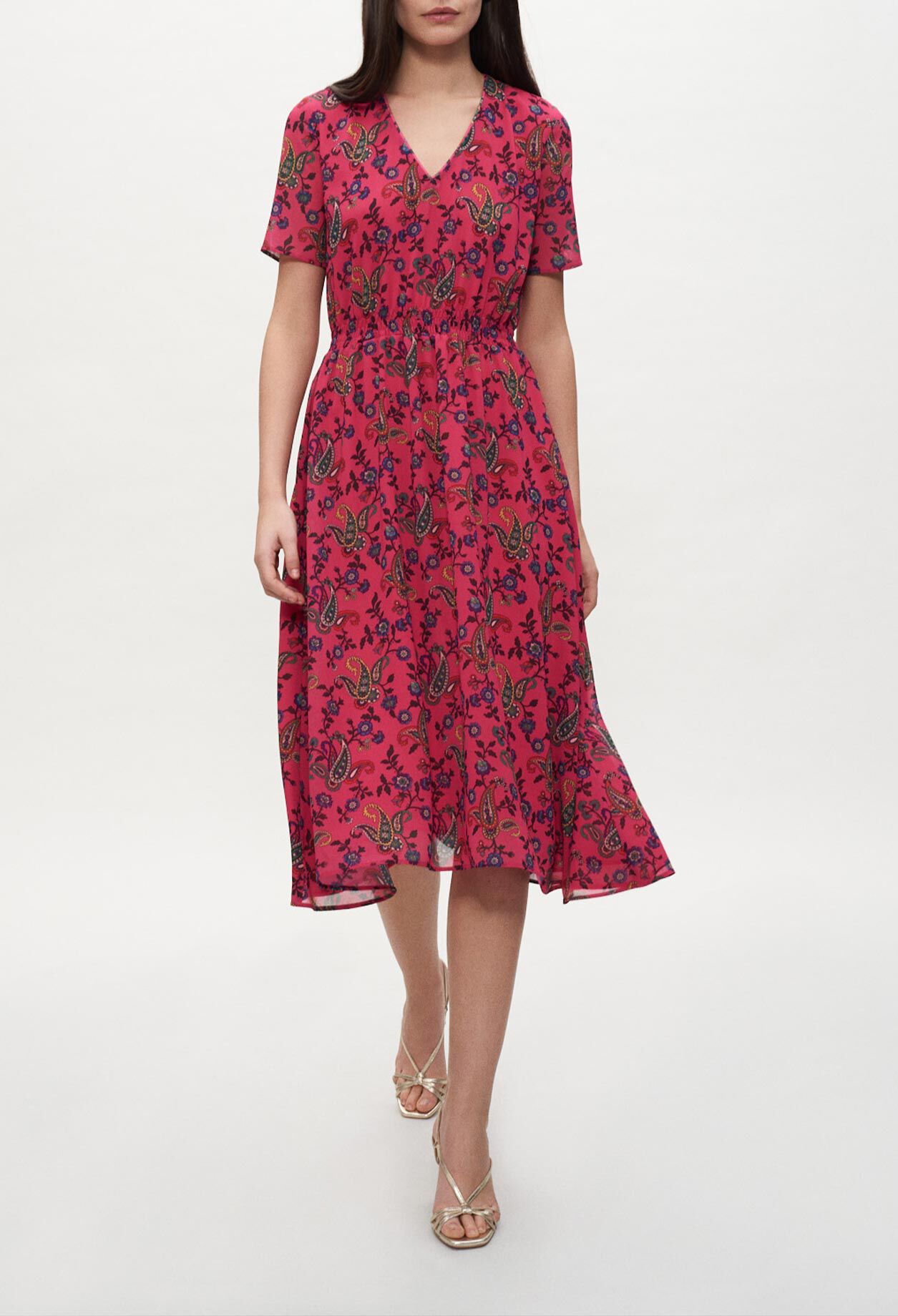 Robe asymétrique à motifs cachemire