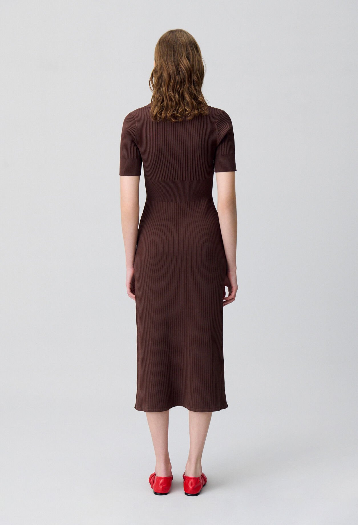 Robe mi-longue en maille