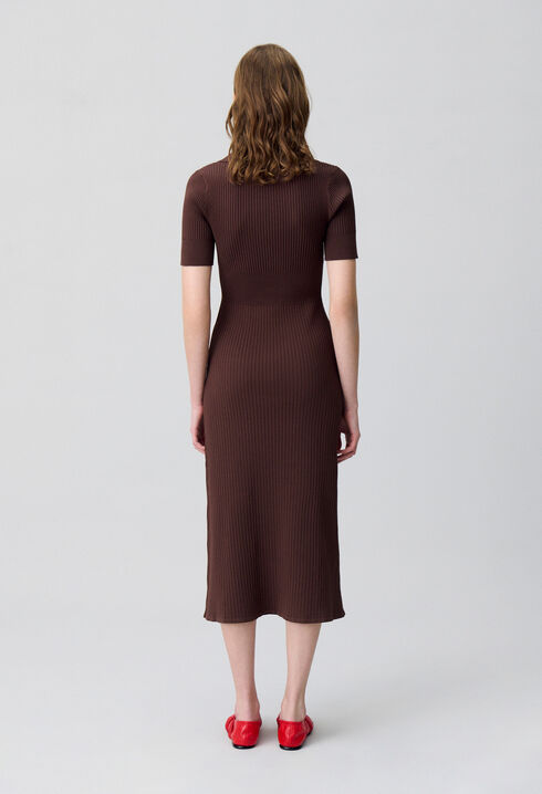 Robe mi-longue en maille