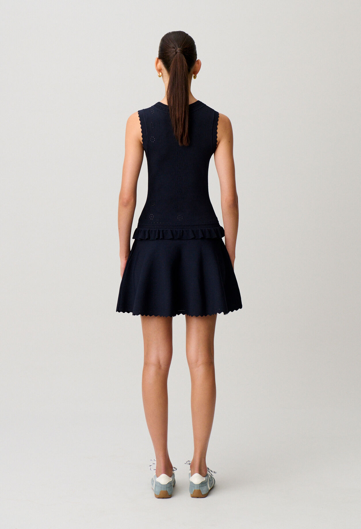 Robe maille volant