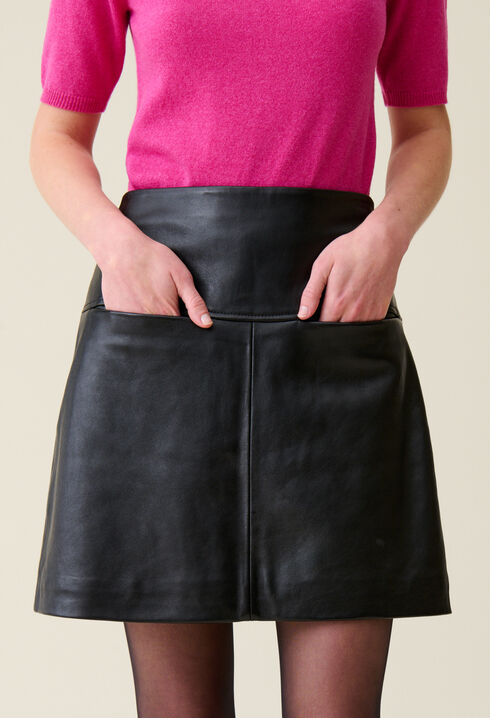 Jupe courte cuir