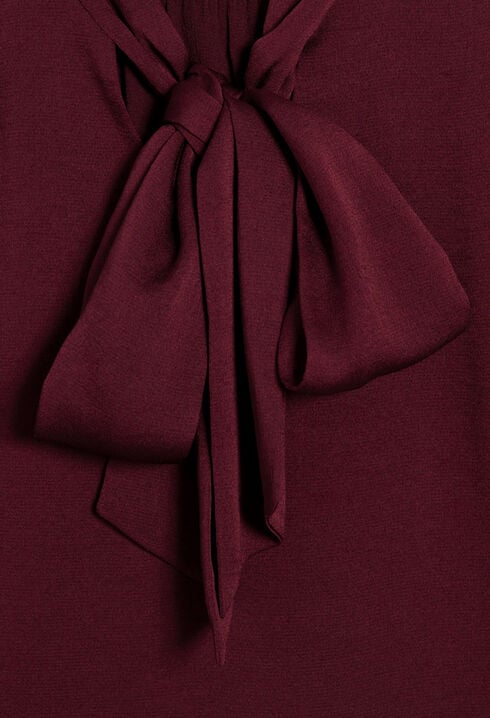 Blouse lavallière bordeaux