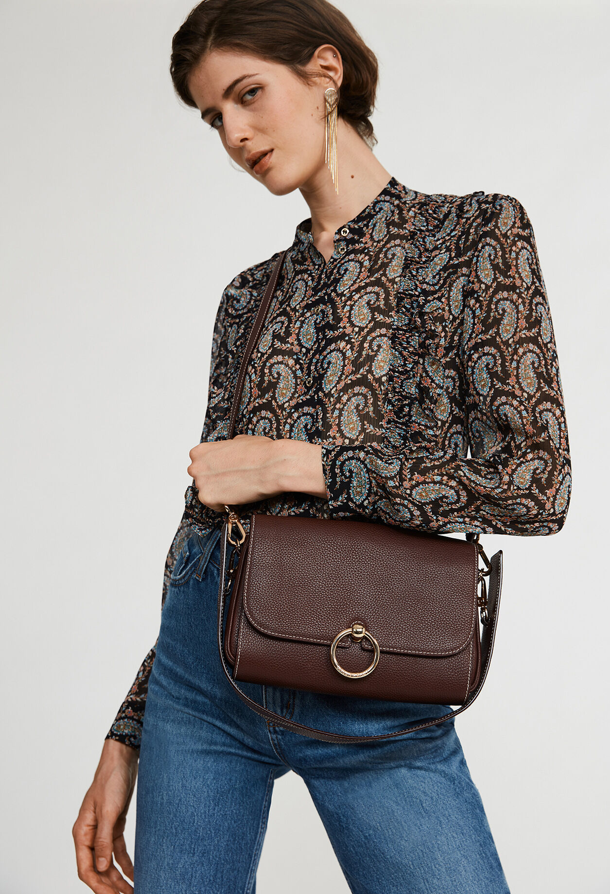 Sac Anouchka bordeaux cuir