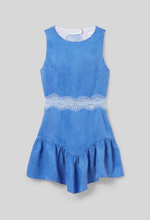 Robe courte fluide dentelle