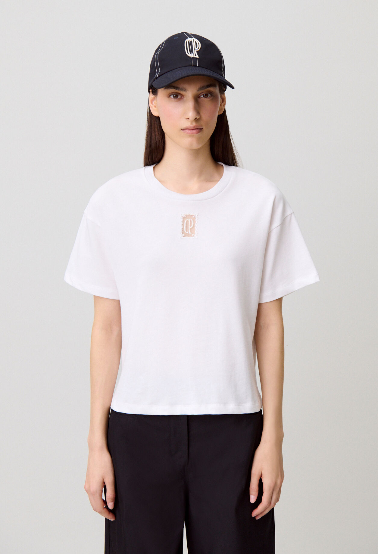 T-shirt coton large court