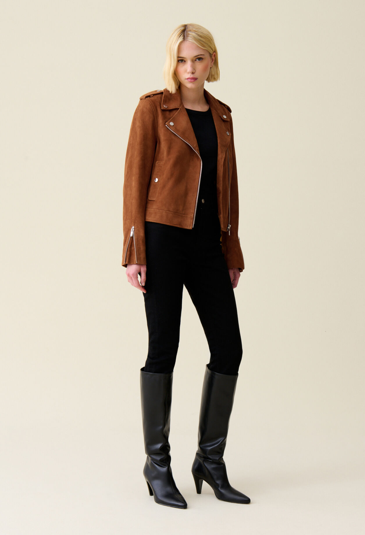Veste cuir claudie pierlot outlet