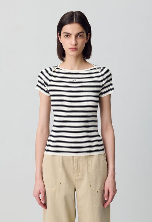 Top marinière maille fine