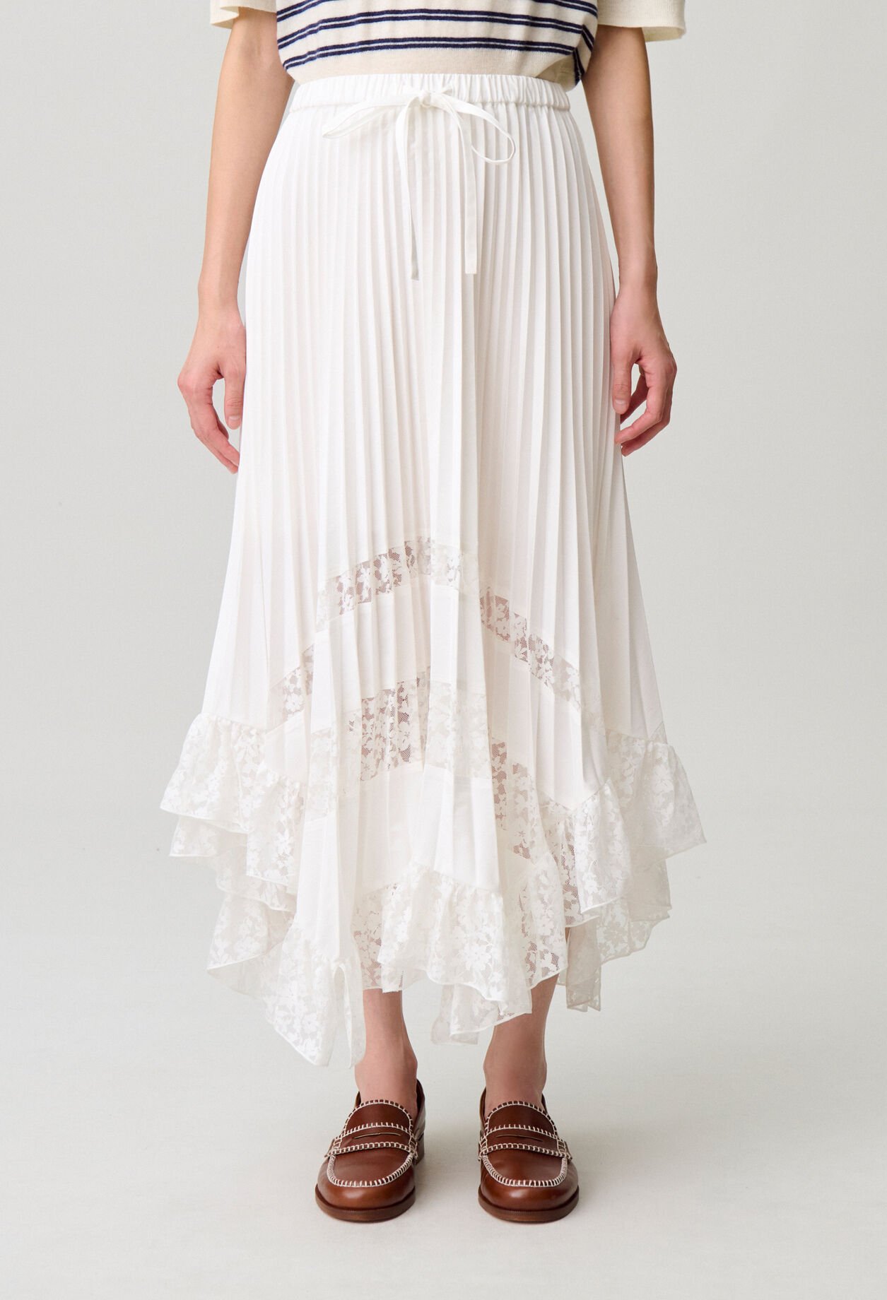 Jupe pliss&eacute;e fleurs