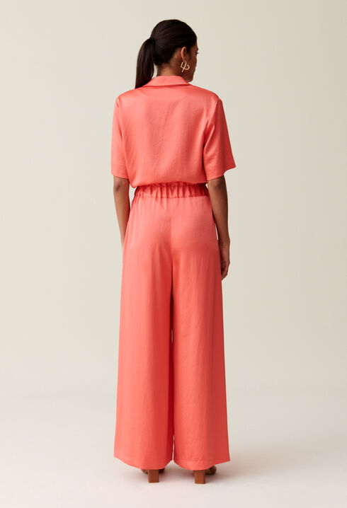 Pantalon fluide satiné