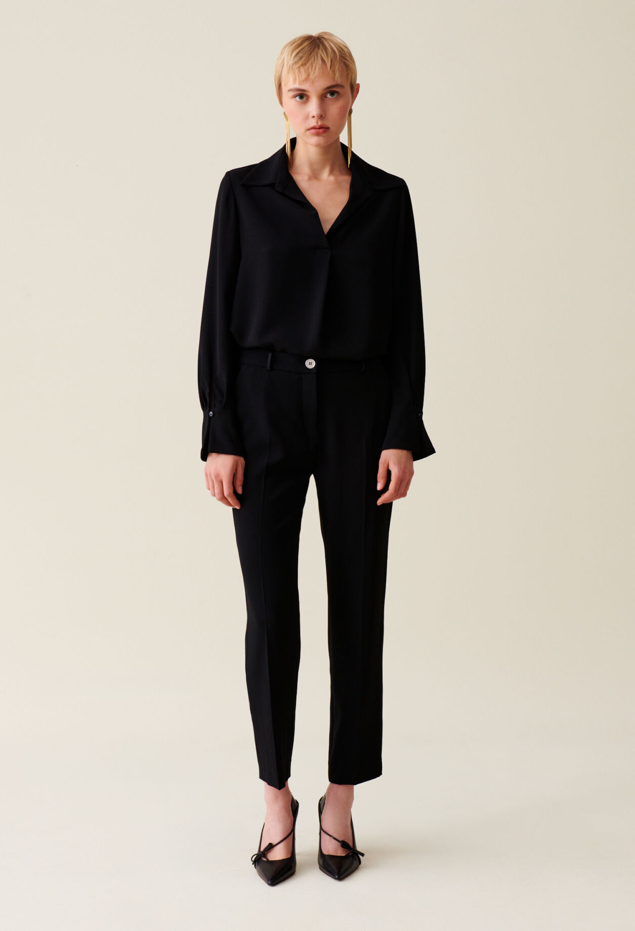 Blouse fluide noire femme clearance