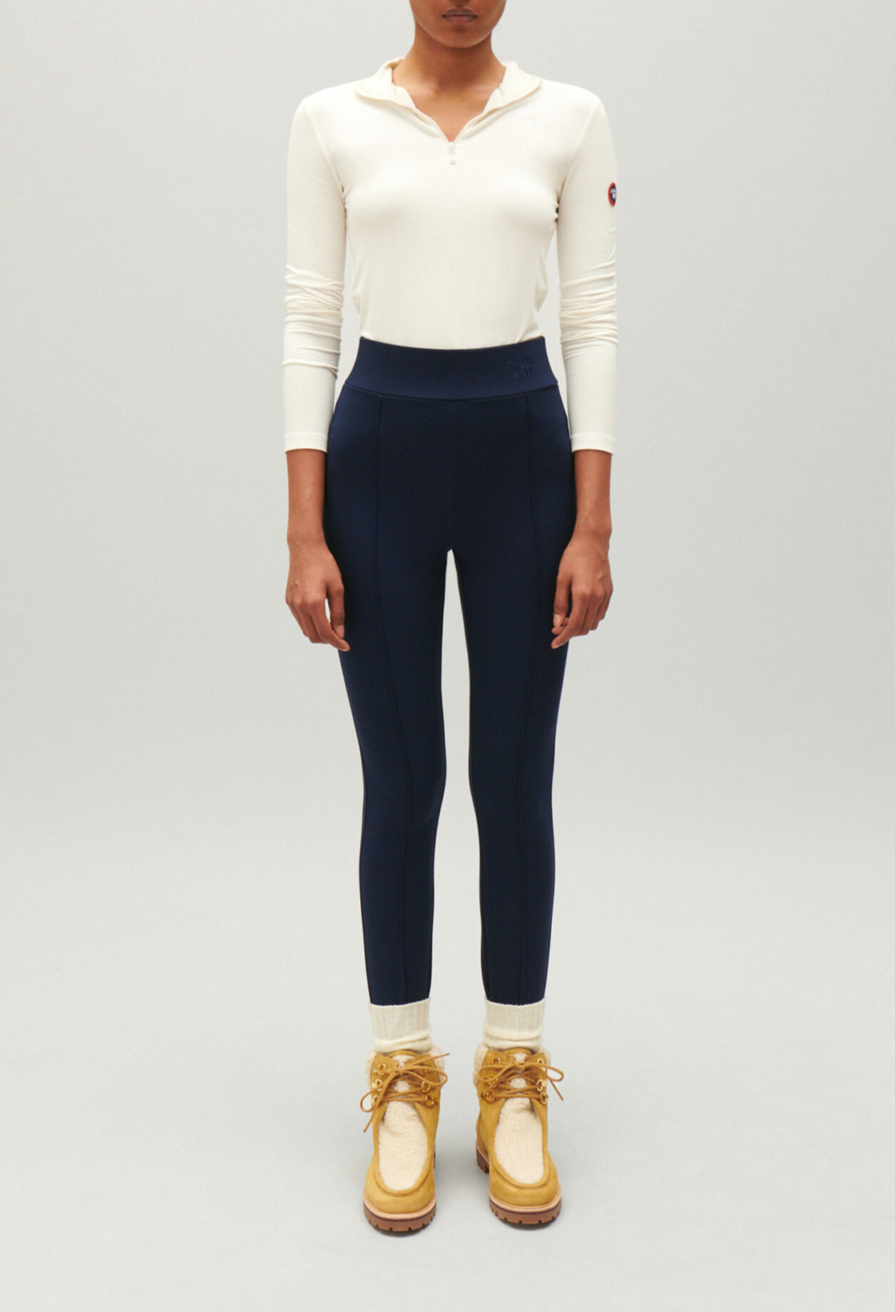 Legging fuseau maille marine