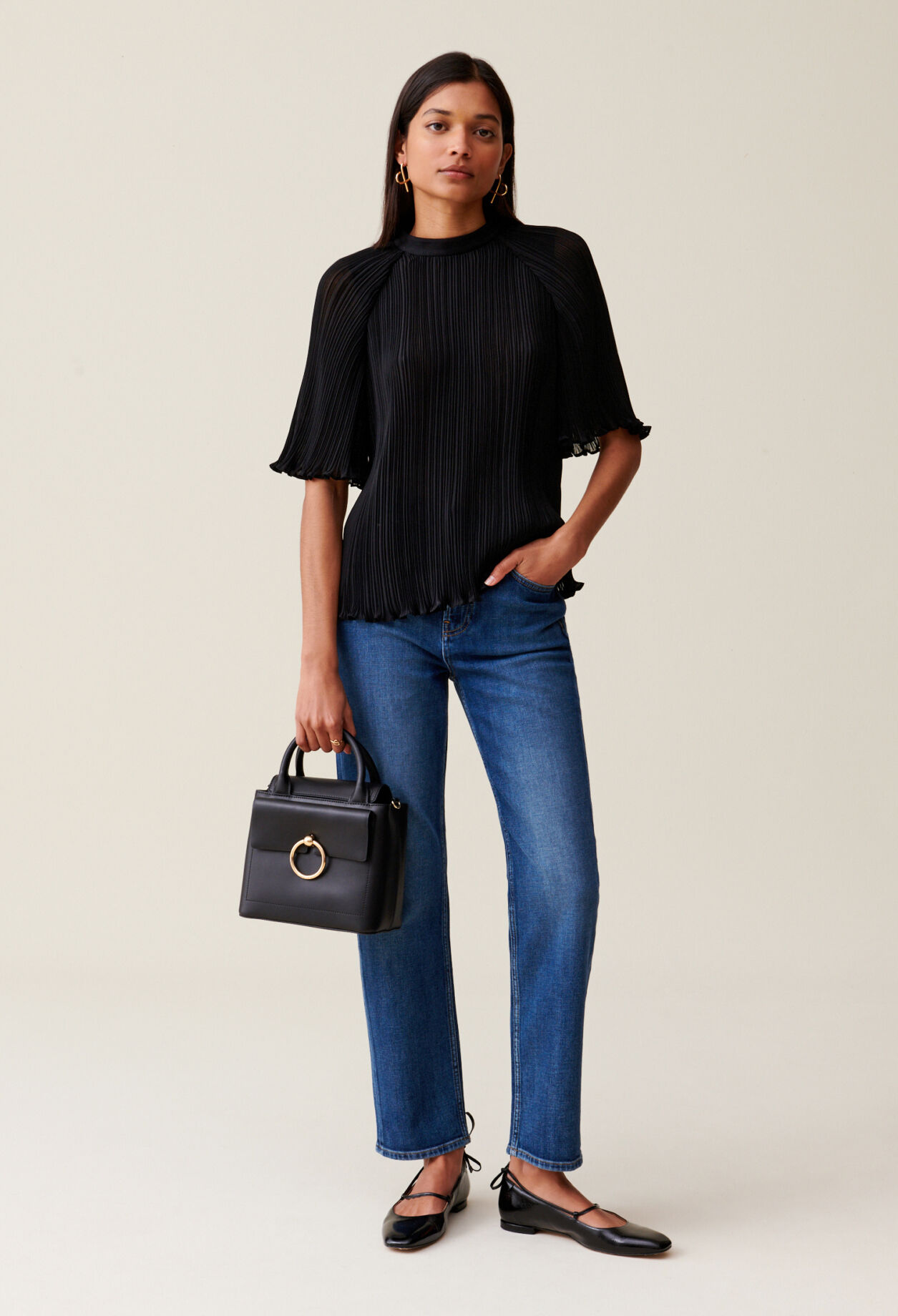 Top plisse fluide pour femme Claudie Pierlot