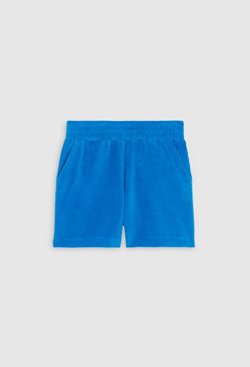 Short éponge bleu
