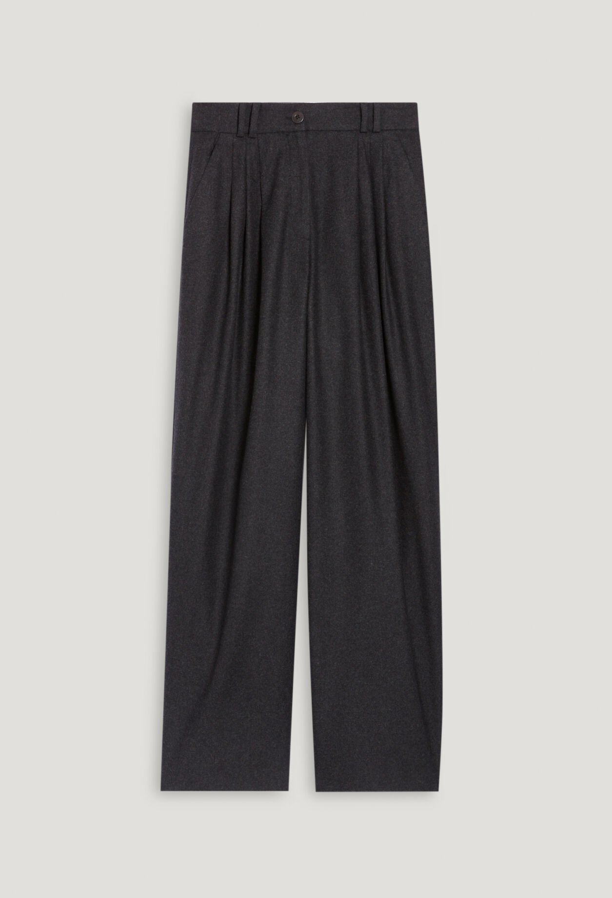 Pantalon large gris chiné