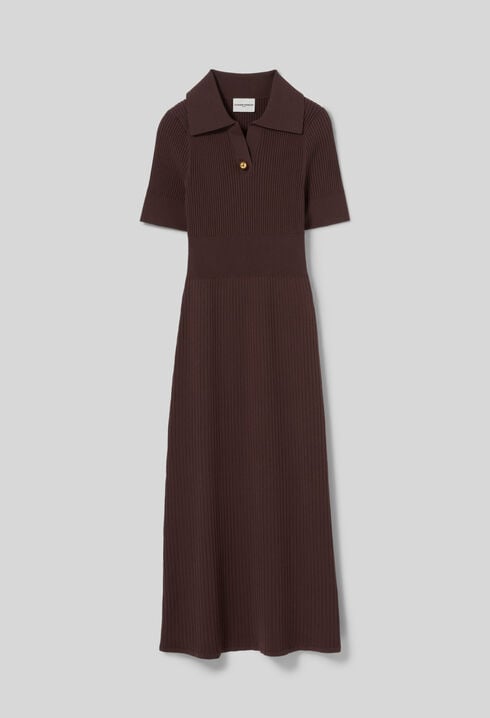 Robe mi-longue en maille