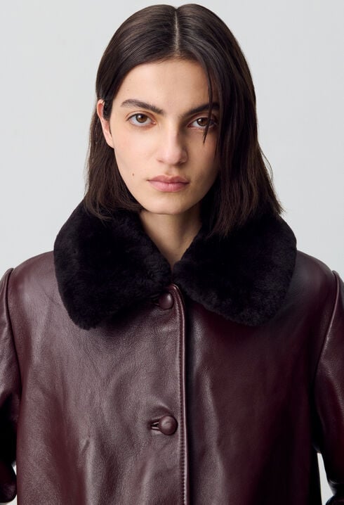 Veste large cuir
