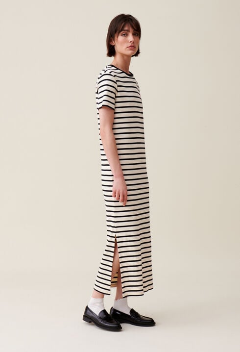 Robe Jean Toto rayée midi