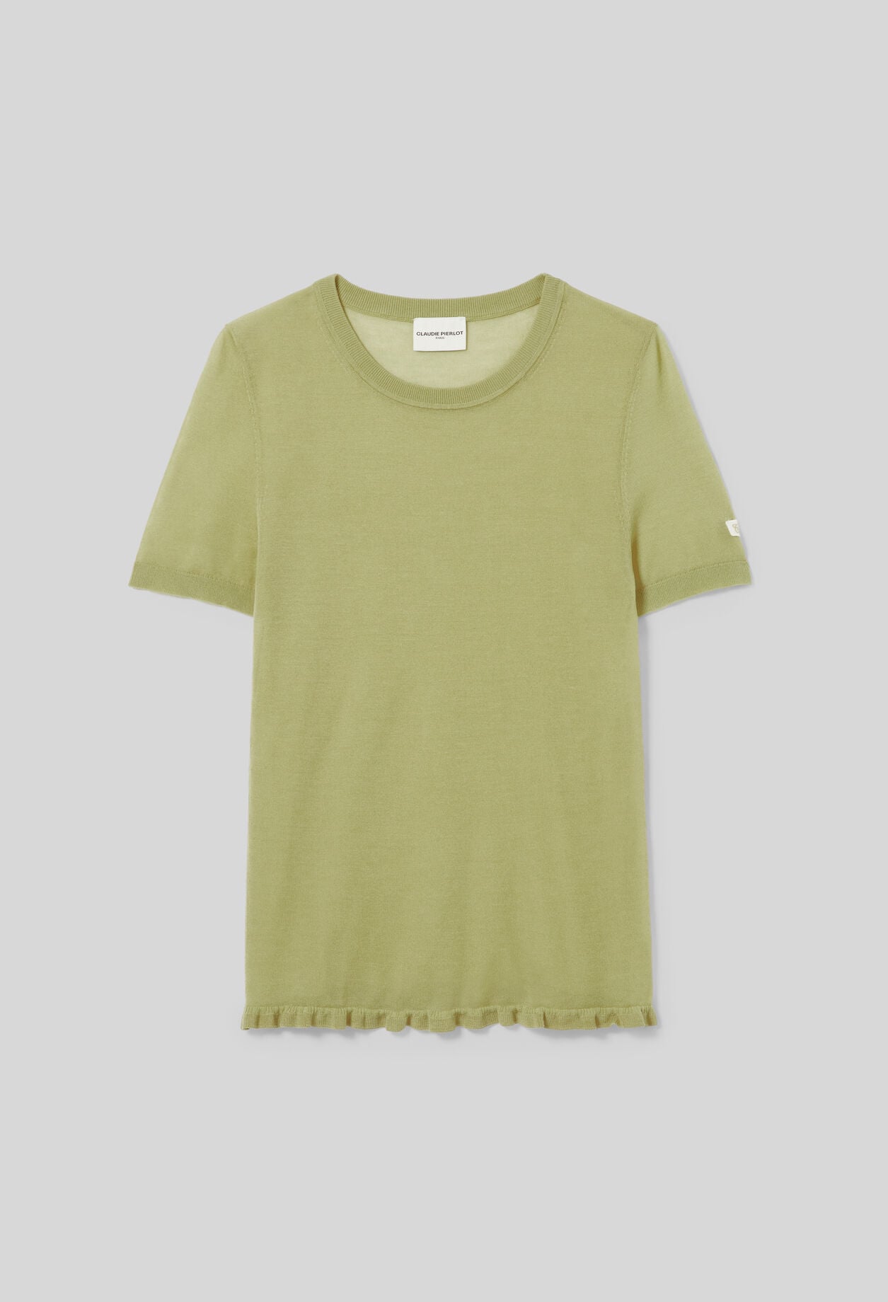 Top maille volants