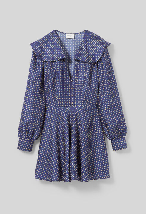 Robe courte soie imprimée