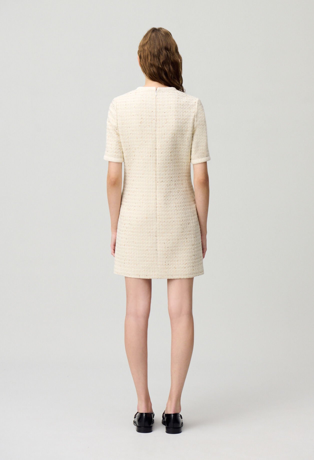 Robe courte tweed