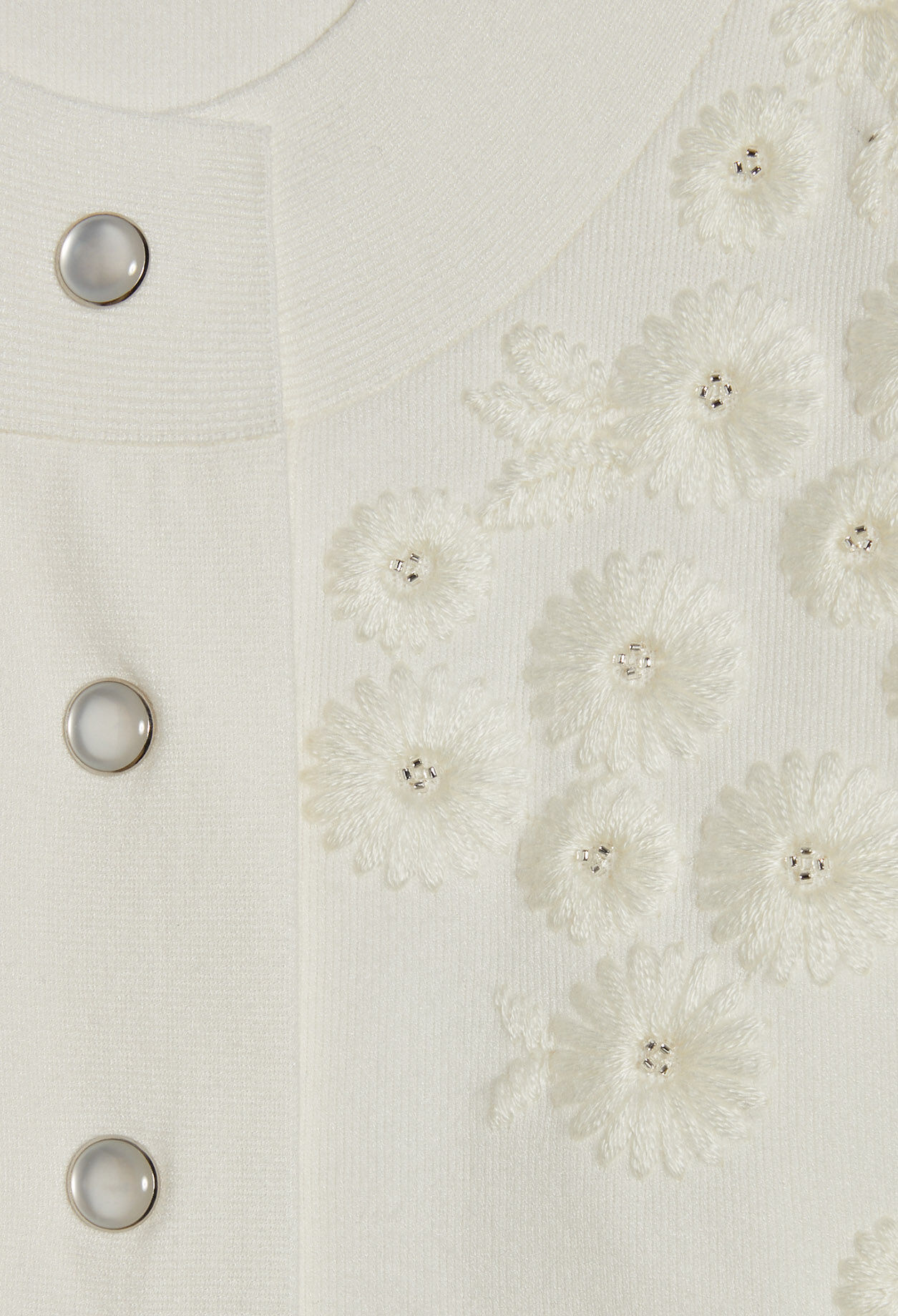 Cardigan fleurs brodées