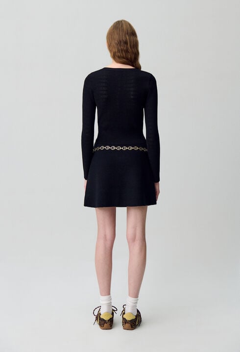 Pull maille fine noeuds