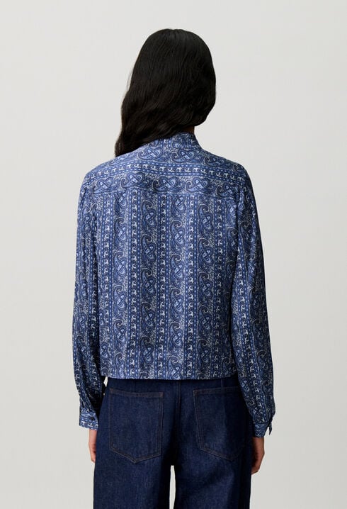 Chemise imprim&eacute;e lavalli&egrave;re