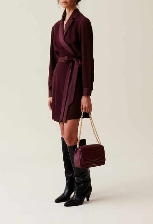 Robe cache-c&oelig;ur col tailleur