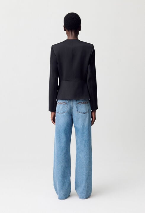 Veste cintrée satinée