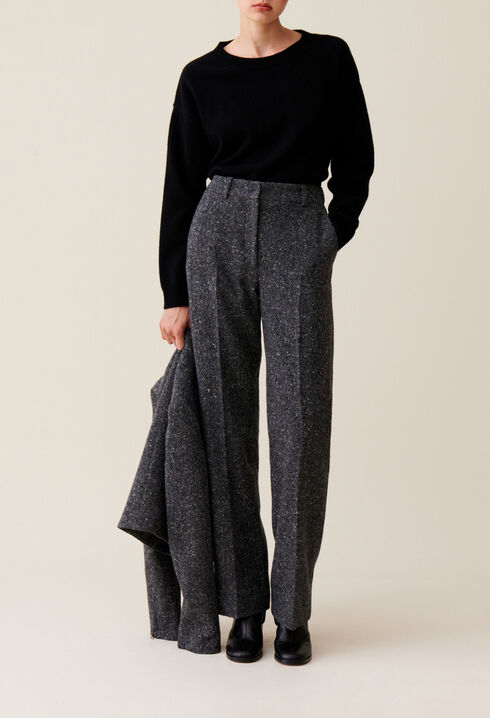 Pantalon tailleur laine gris