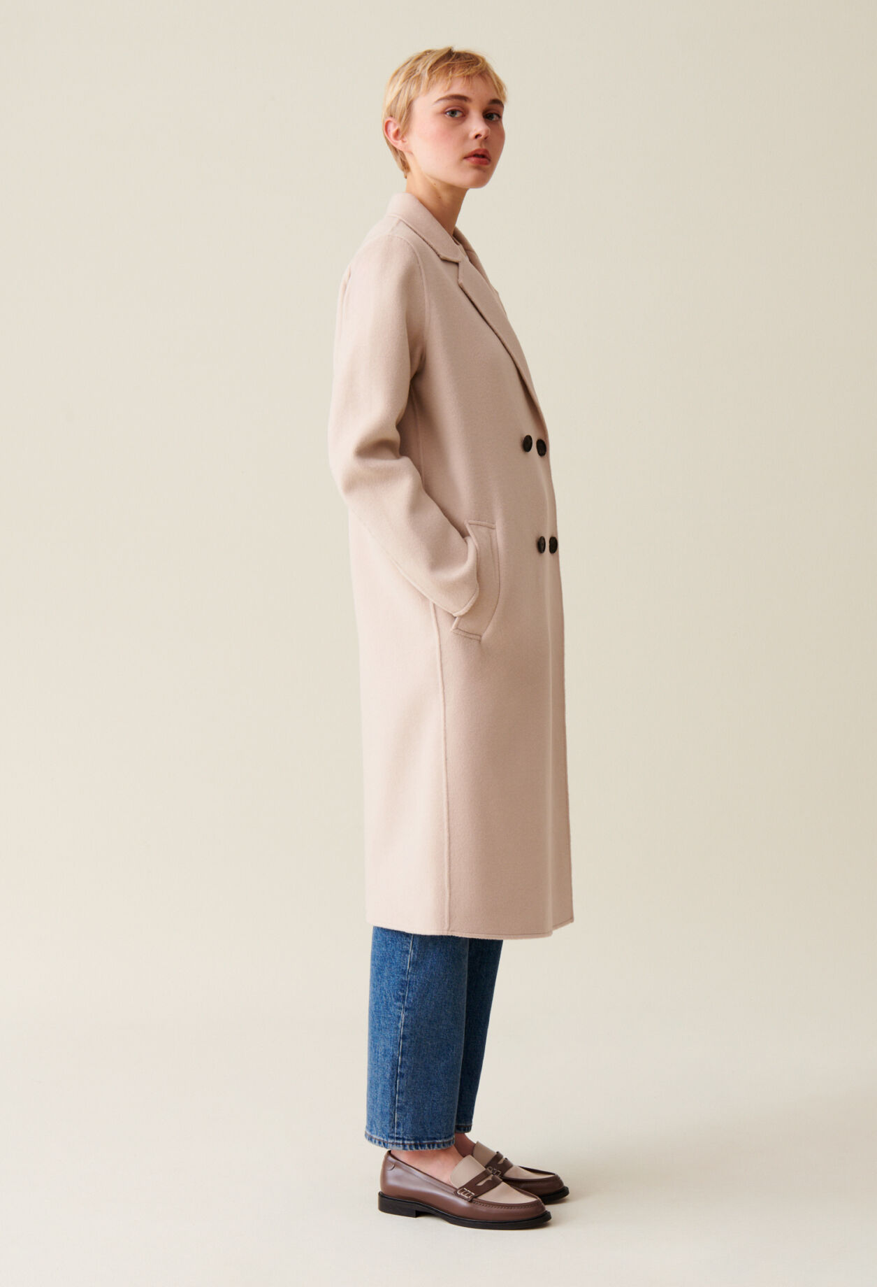 Manteau beige laine 2025