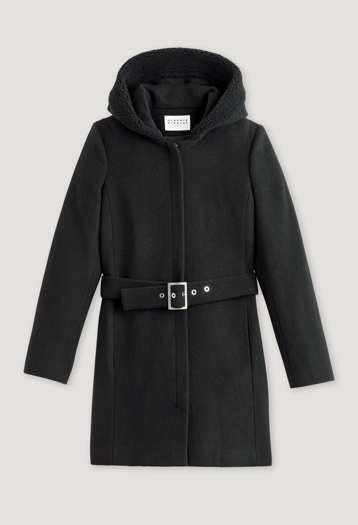 Manteau ceinturé en laine et cachemire