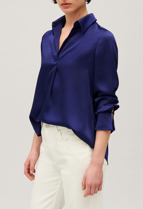 Blouse fluide pliss&eacute;e
