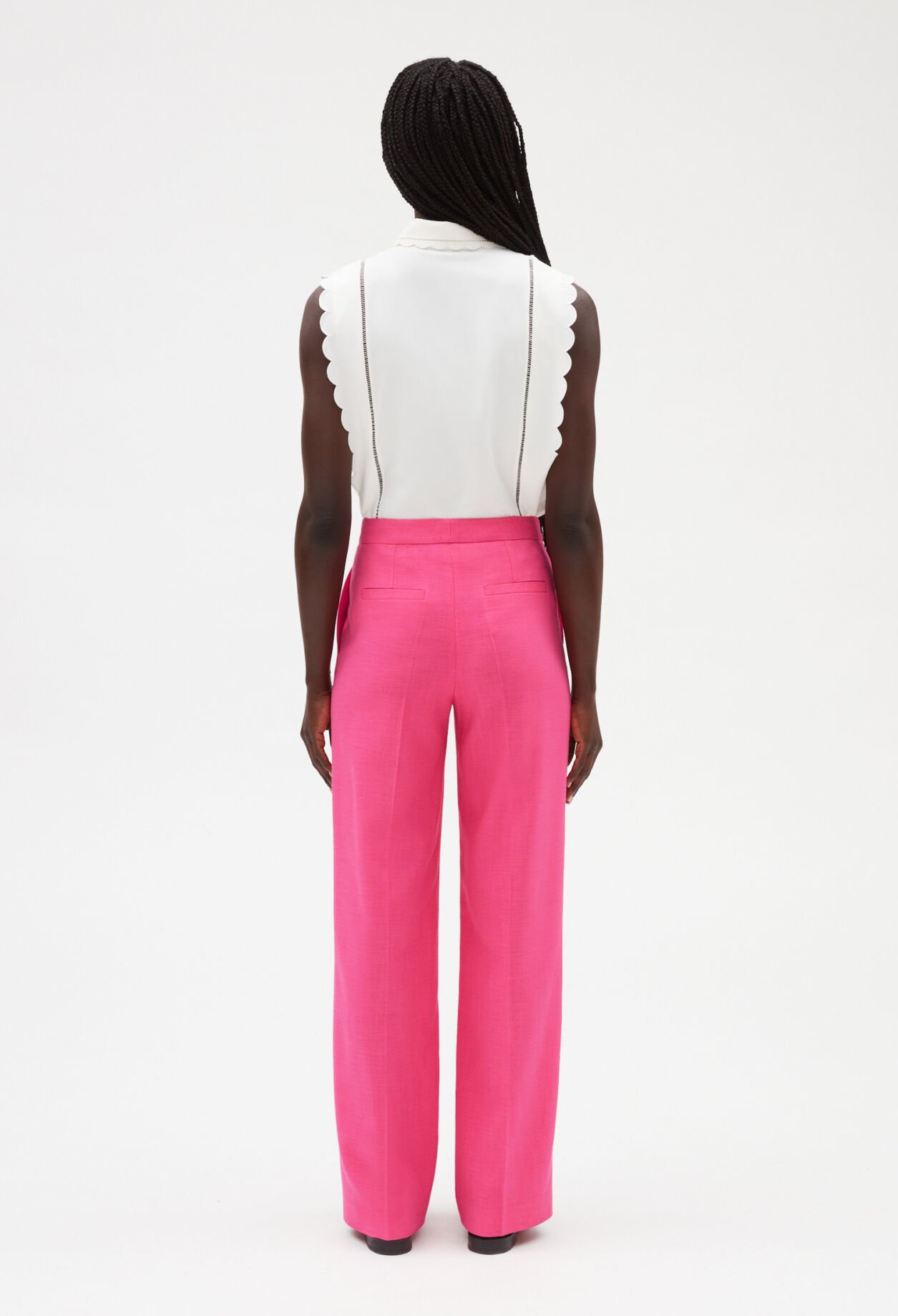 Pantalon large rose