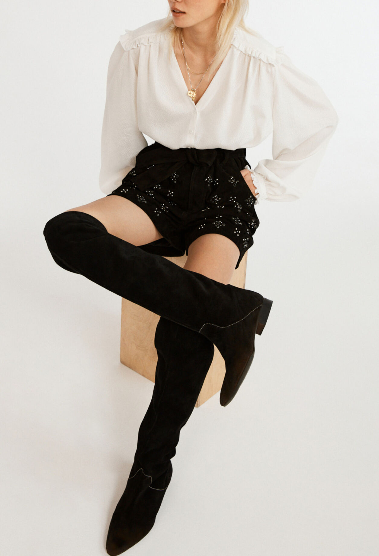 Chemise à volants