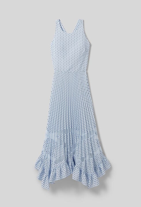 Robe midi &agrave; pois