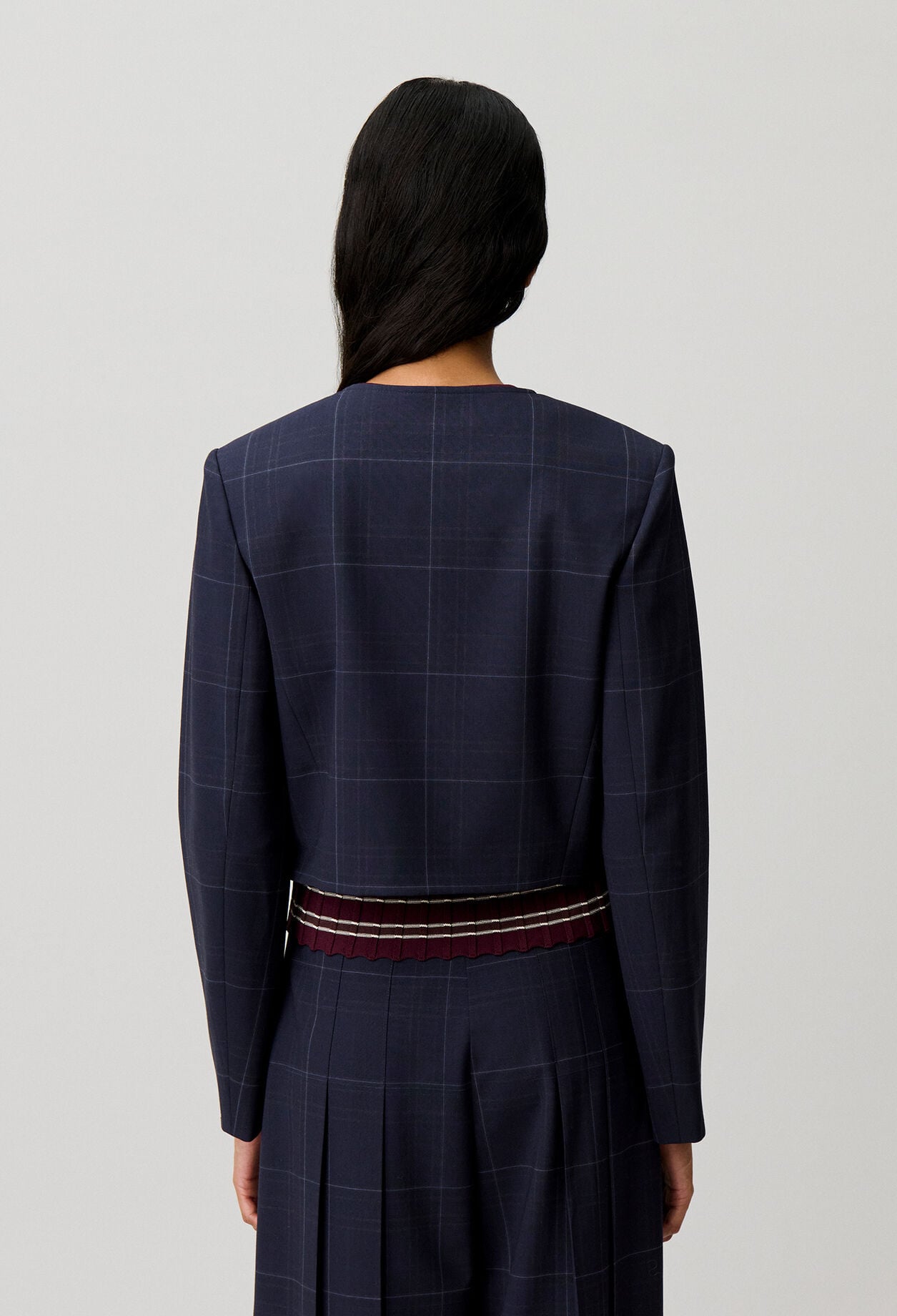 Veste bo&icirc;te &agrave; carreaux