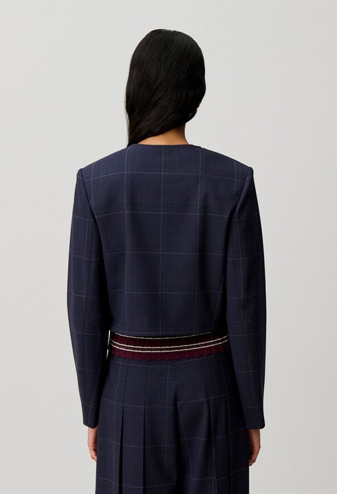 Veste bo&icirc;te &agrave; carreaux