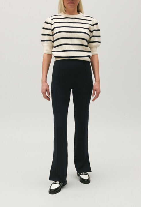 Pantalon droit fentes cheville