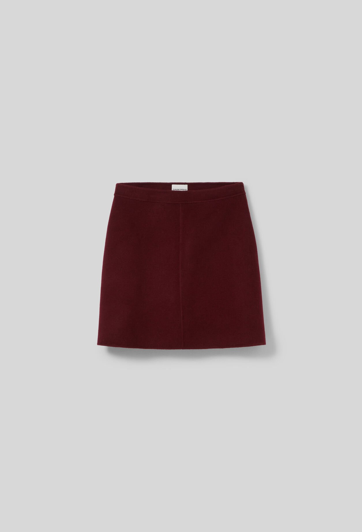 Jupe laine courte droite