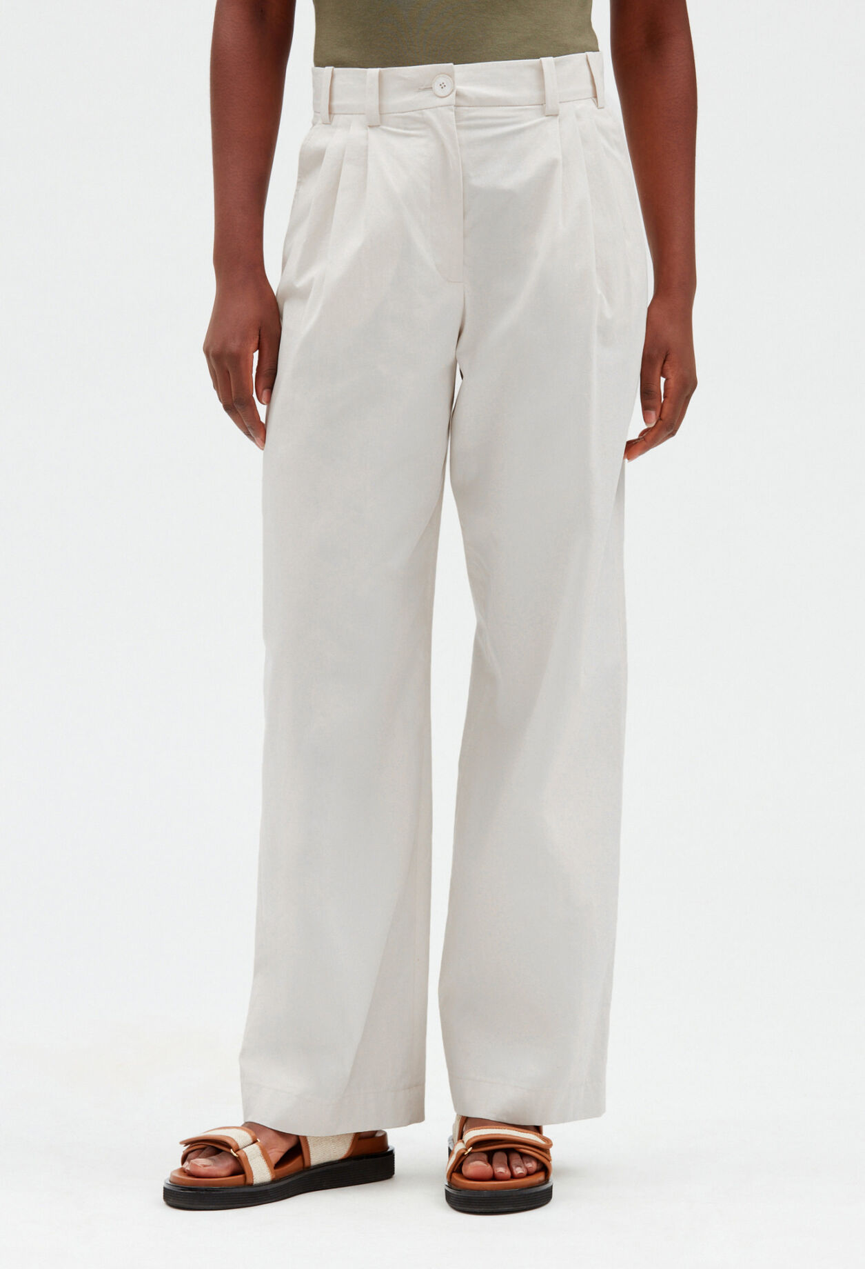 Pantalon large ivoire
